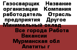 Газосварщик › Название организации ­ Компания-работодатель › Отрасль предприятия ­ Другое › Минимальный оклад ­ 30 000 - Все города Работа » Вакансии   . Мурманская обл.,Апатиты г.